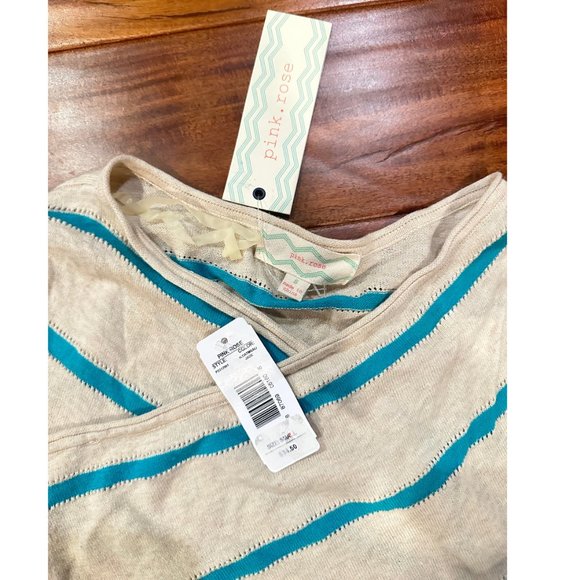 Pink Rose Style ps312901 Color heather oatmeal/jade Size small Wrap Sweater -NWT - Picture 3 of 3